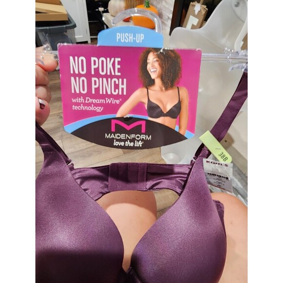 MAIDENFORM Dreamwire Convertible Push Up Venetian Plum Purple Bra Women 38B - Picture 5 of 6